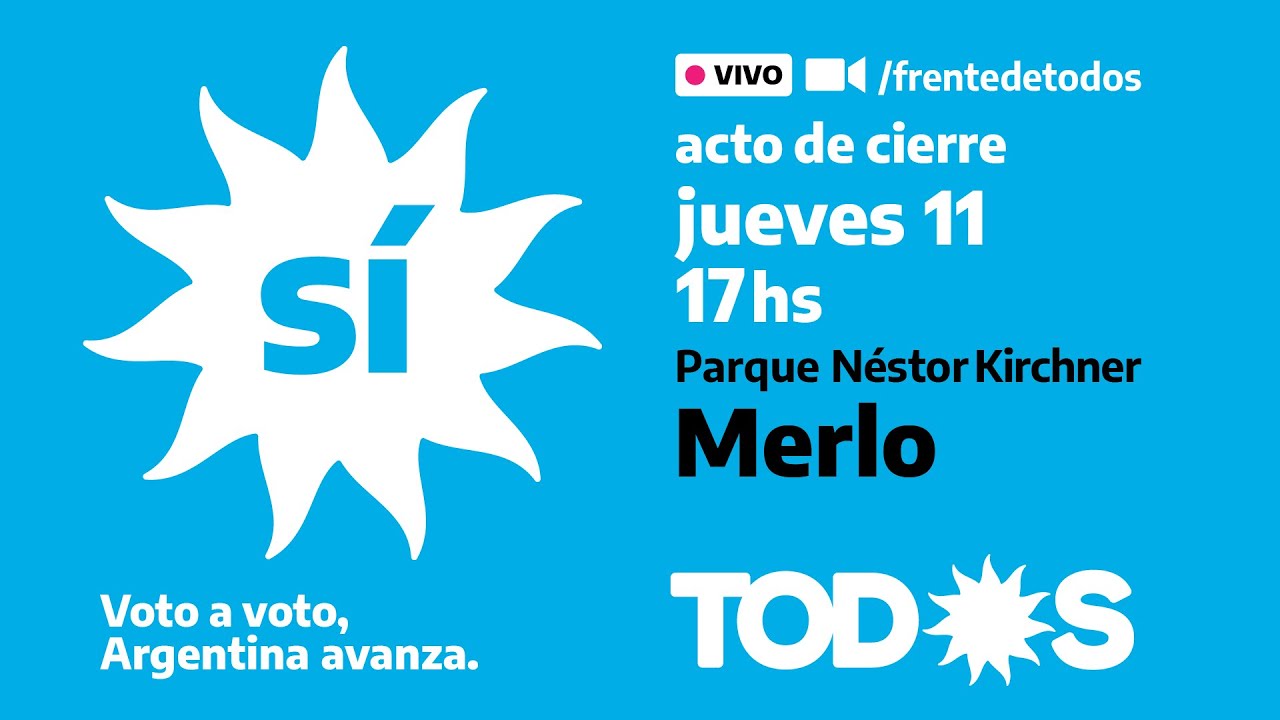 En vivo desde Merlo ⭕ | Acto de cierre de campaña.