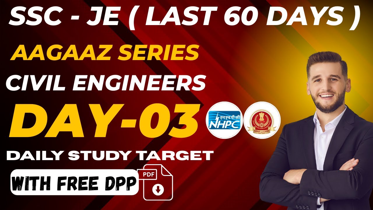 Daily Target for SSC JE🔥 || Day 03 || Civil || Strategy to Crack SSC JE || Mentorship program ||