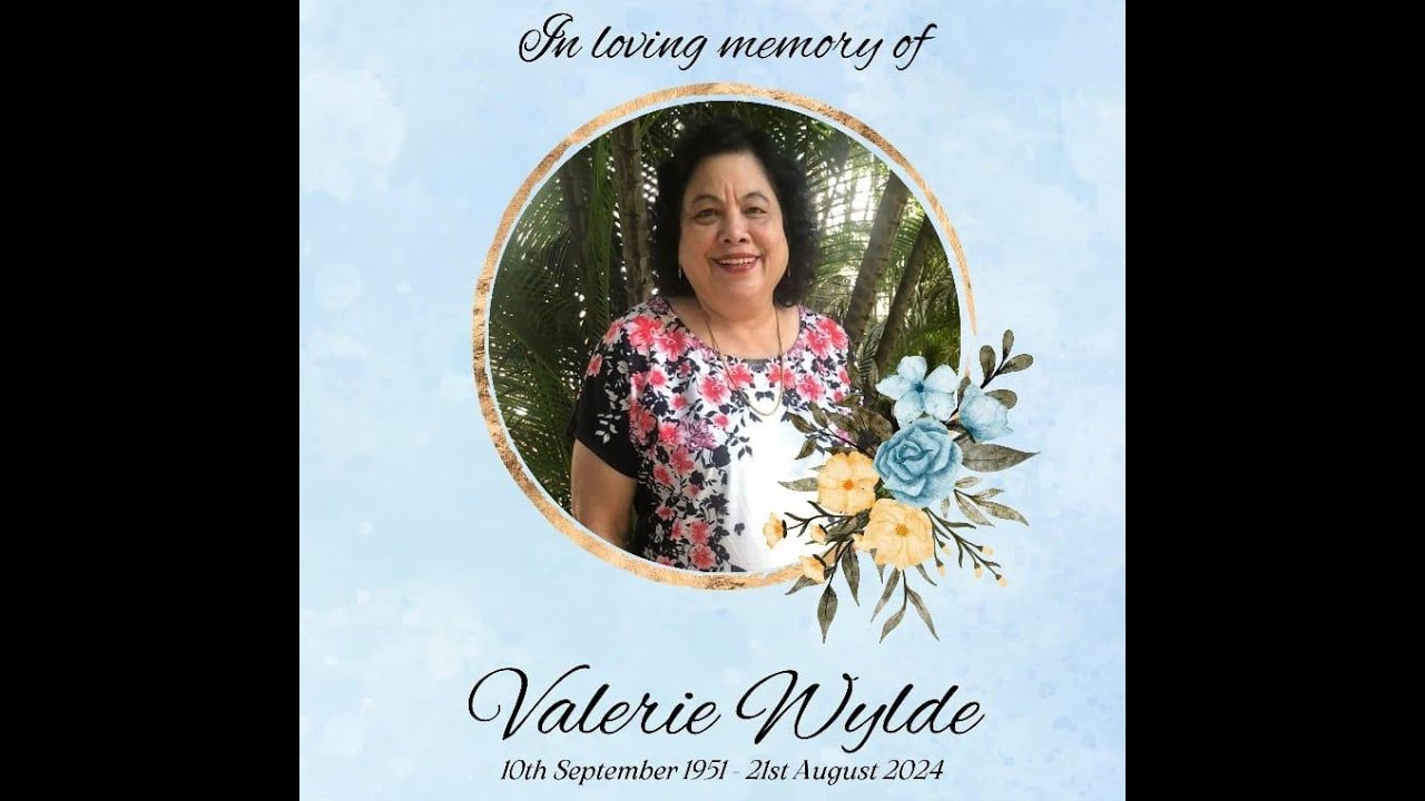 Funeral Service Of Valerie Wylde - YouTube