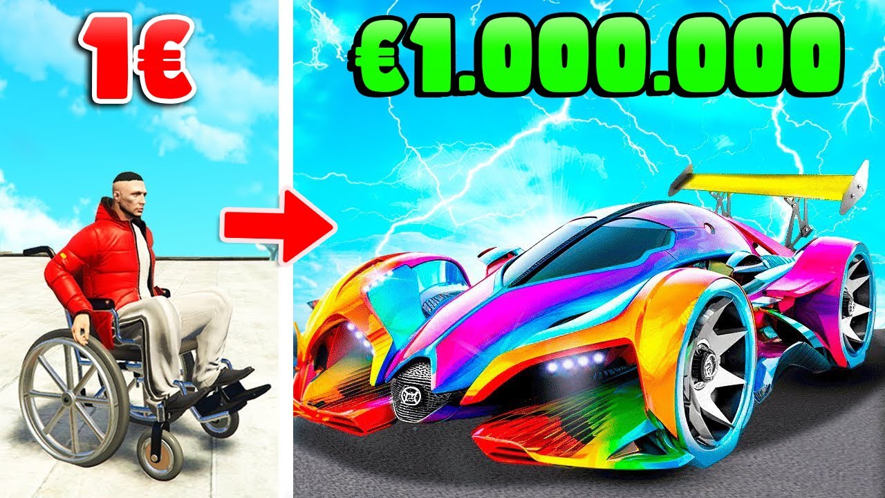 NOOB 1€ AUTO zu 1.000.000€ GOTT SPORTWAGEN UPGRADEN in GTA 5!
