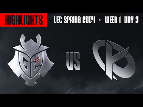 G2 vs KC Highlights | LEC Spring 2024 Week 1 Day 3 | G2 Esports vs Karmine Corp