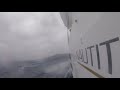 Nautitech 40 open  sailing catamaran gecko in the bay of biscay 11 knots in f8 gale 37kts tws