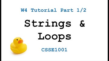 CSSE1001: Week 4 Tutorial Solutions - Strings and Loops Part 1