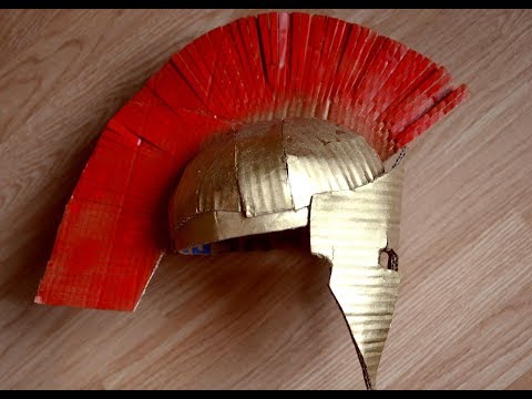 Cardboard spartan helmet - DIY tutorial
