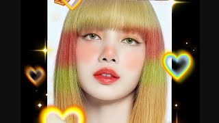 Blackpink Lisa's sandwich hair color edit 🥪 #blackpink #lisa #kpop #music