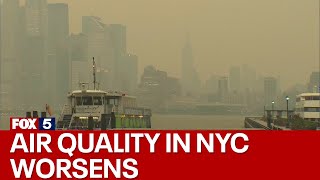 NYC air quality gets worse as smoke settles in