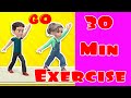 Kids Exercises |رياضة اطفال نصف ساعة رياضة تحدي للاطفال في البيت تمارين اطفال في المنزل عائلة ياسمين