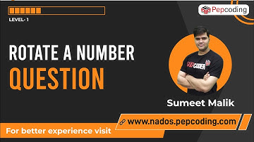 Rotate a number - Question | Java Foundation Course | Lecture 24