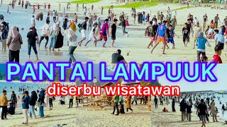 Diserbu Wisatawan Pantai Lampuuk, Lhoknga Libur Hari Raya Idul Fitri 1445 H