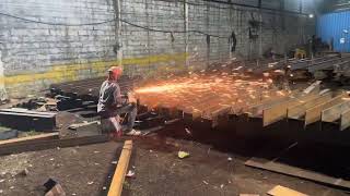 What is fabrication work? How to do Grinding of Steel Structure #grinder #fabricationservices
