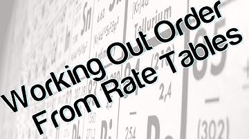 Working out order from rate tables