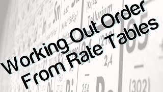 Famous Working out order from rate tables Net Worth
