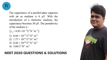 The capacitance of a parallel plate capacitor with air as medium is 6 µF.