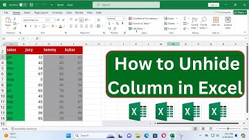 how to unhide columns in excel | unhide columns in excel