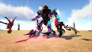 Malfunctioned Mek Knight vs Ark Creatures || Ark Battle