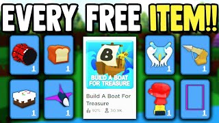 CLAIM EVERY FREE ITEM | Build a Boat for Treasure ROBLOX