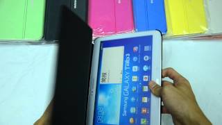 Slim Thin Leather Case BOOK Cover For Samsung Galaxy Tab 3 10.1 P5200 P5210 (3 Logo)