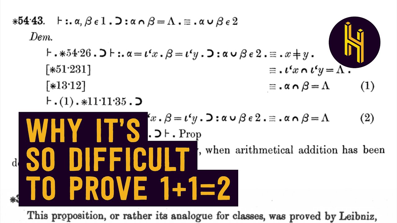 ⁣The 360-Page Proof That 1+1=2