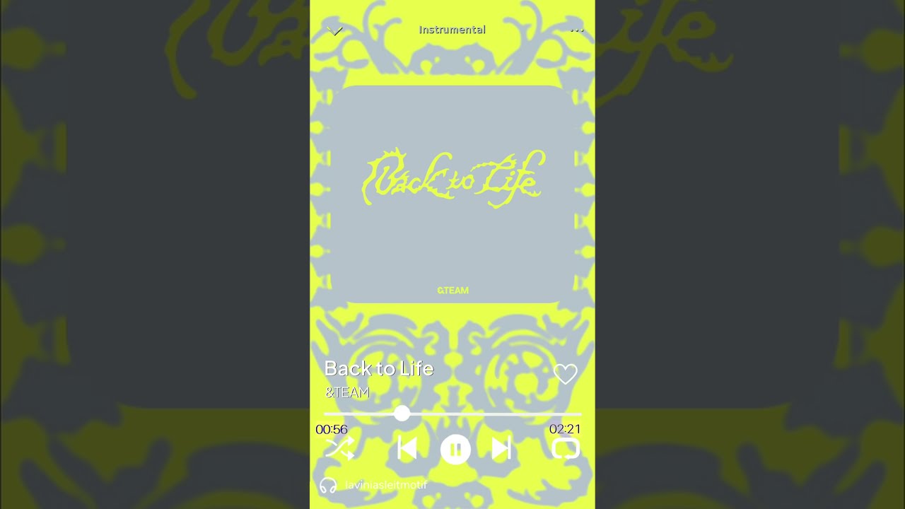 Back to Life - &TEAM Clean Instrumental