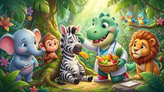 El Valiente Bebé Dino Cuida a los Animales Enfermos 🦖 Canciones Infantiles y Rimas para Niños