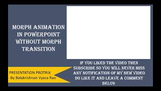 Create Morph Animation in PowerPoint Without Morph Transition