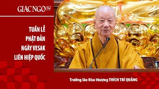 Trưởng lão Hòa thượng Thích Trí Quảng nói về Tuần lễ Phật đản, Ngày Vesak Liên Hiệp Quốc