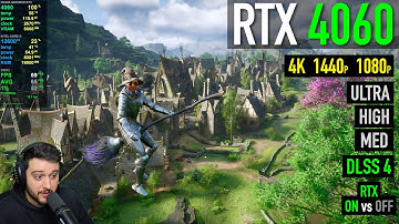 RTX 4060 - Hogwarts Legacy - FPS tested at 1080p, 1440p and 4K!