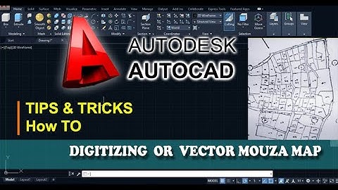How to digitizing or vector in mouza map or village map #viral #youtubevideo #autocad #mouza