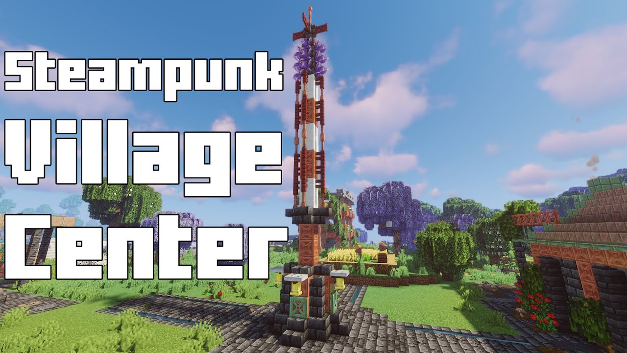 Minecraft Steampunk Village Center | Retro-Futuristic Hub Inspiration ...