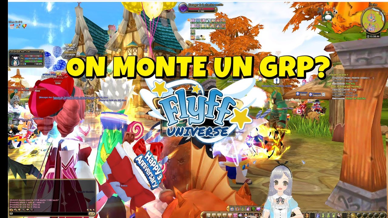 [FLYFF UNIVERSE] Let's play [RANGER] je rate la transfo de mon fam !!On ...