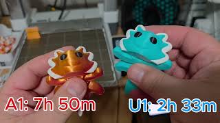 2nd Bambu A1 vs Snapmaker U1 comparison  Easy print multi color over 180 color changes