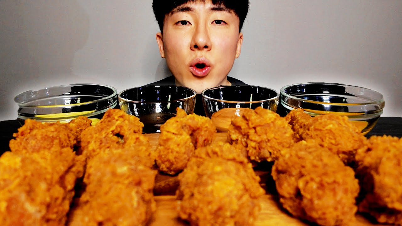 BBQ 황금올리브 닭다리 먹방 ASMR