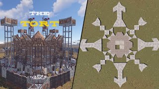 THE TORT 4x4 TUTORIAL - CLAN BASE IN RUST •OPEN CORE•WIDE GAP•BASE DESIGN RUST 2024