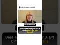 Best Time to Apply for STEM OPT