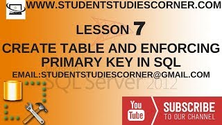 Student Studies Corner- | SQL- Lesson 7 | Create Table And Enforcing Primary Key In Urdu Version screenshot 4