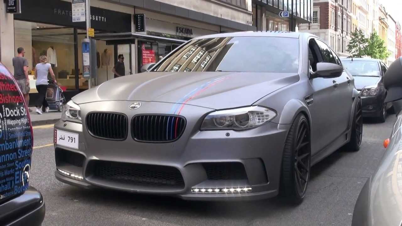 BMW HAMANN M5 F10 AKRAPOVIC EXHAUST SOUNDS IN LONDON