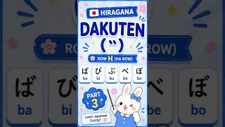 Japanese for Beginners | Hiragana Dakuten | Part 04 - H Row (濁点)