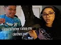 little brother rates my FashionNova outfits + try on haul