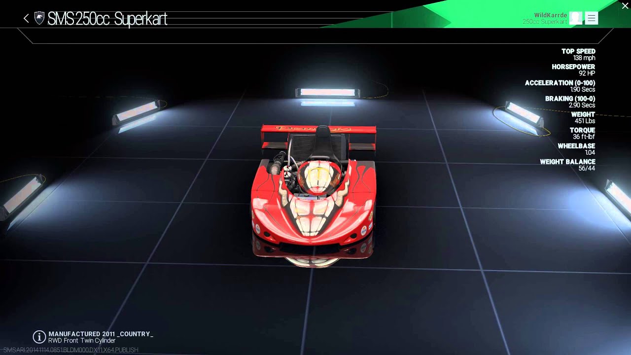 Project CARS Build 851 - SMS 250cc SuperKart Showcase