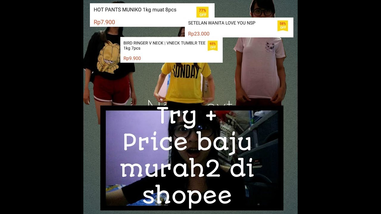 Try Price baju  murah  di  shopee  YouTube