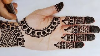 New latest mehndi design trick for 2021 - Simple mehndi design front hand - Easy henna mehndi design