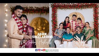 Abhin Sreelakshmi Wedding Highlights 2023 Sreyas Ads Weddings