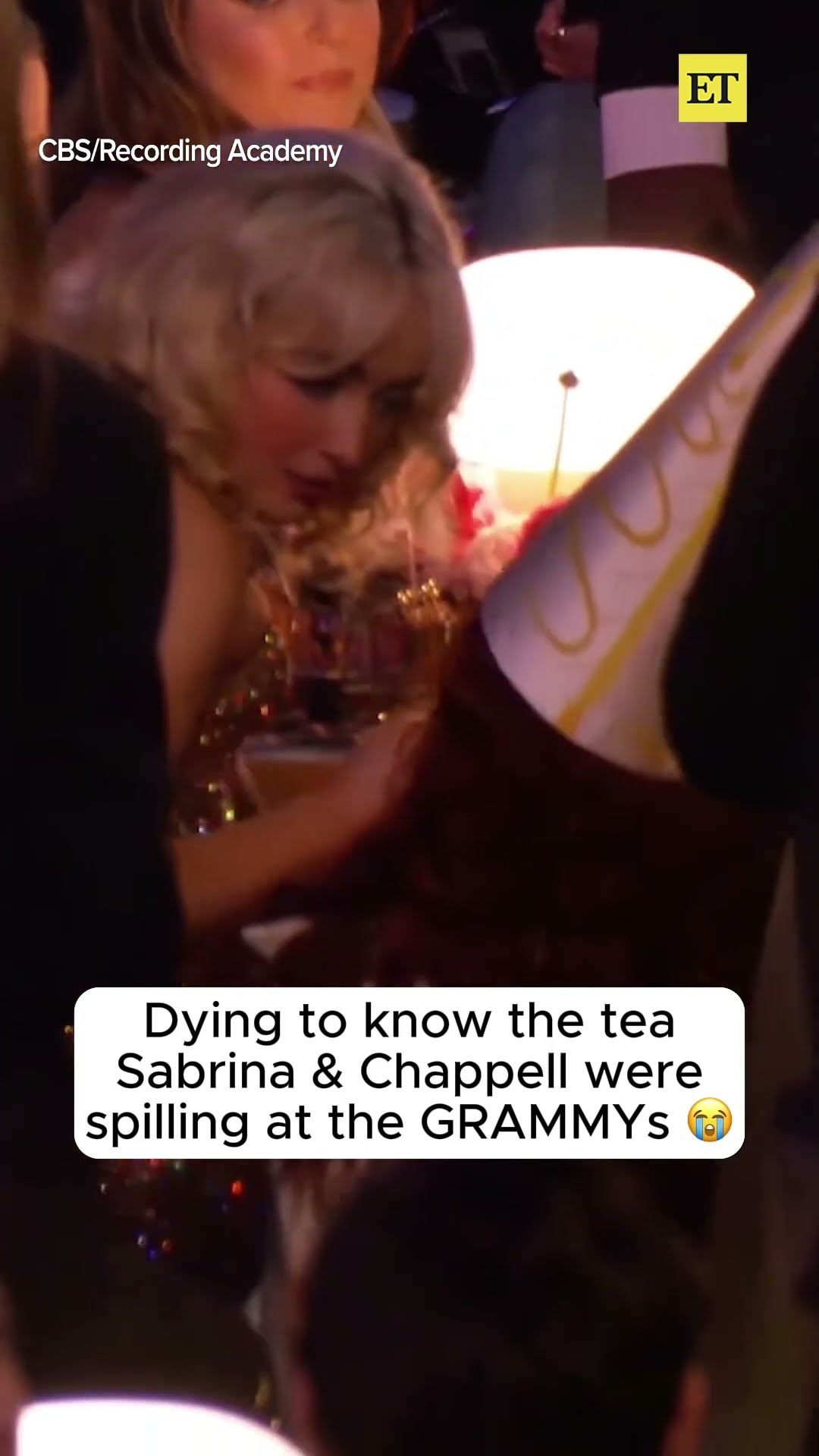 We're dying to know what these two pop princesses were talking about at the #GRAMMYs! ?