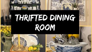 My Thrifted Dining Room #thrifting #goodwill #vintage #antique