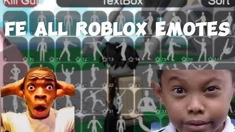 all Roblox emotes FE