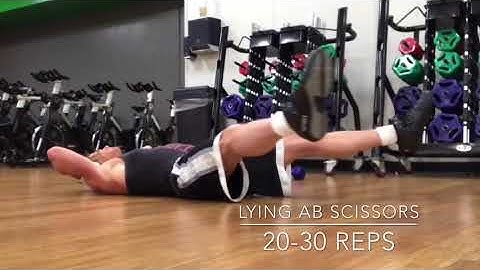 Lying ab scissors