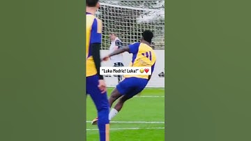 Thumbnail of Vini Jr. credits Luka Modric after scoring a trivela goal 😂 (via @Real Madrid C.F./TT) #shorts