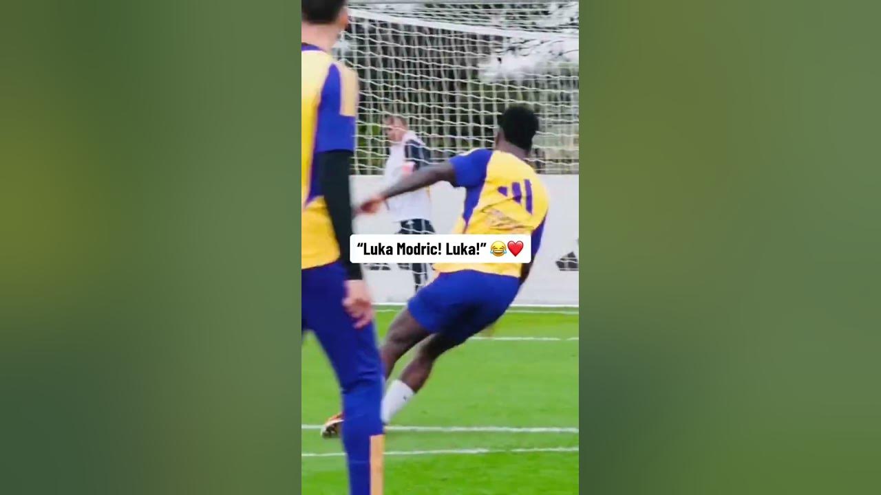 Vini Jr. credits Luka Modric after scoring a trivela goal 😂 (via @Real Madrid C.F./TT) #shorts