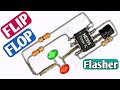 FLIP FLOP LED flasher circuit using 555 ic | 555 ic led flasher | flip flop led flasher circuit