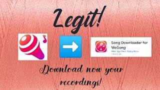 How to Download recordings from Wesing to Mp3??